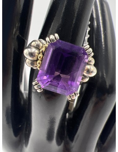 Lagos Glacier Amethyst Designer Cocktail Ring  Size: 6 Les magasins à Paris et en Île-de-France